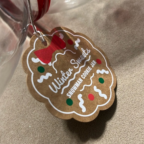 Sleigh Bell Bistro Winter Sweets Snowman Cookie Jar 4.2L (143.1 Oz.) New w/Tag - Picture 5 of 10